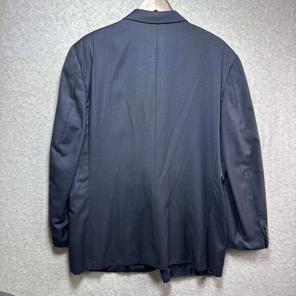 VTG Hickey Freeman By Nordstrom 2 Piece Suit Navy 100% Wool USA Union Made 46 R - Picture 3 of 16